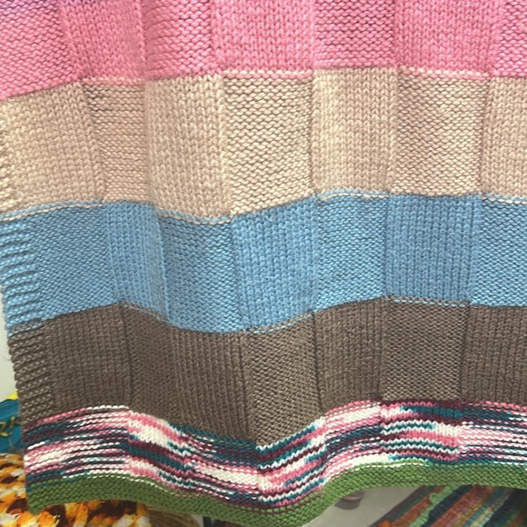 Afghan Throw Handmade 56 x 54 Approx Blanket (1) - Picture 8 of 11